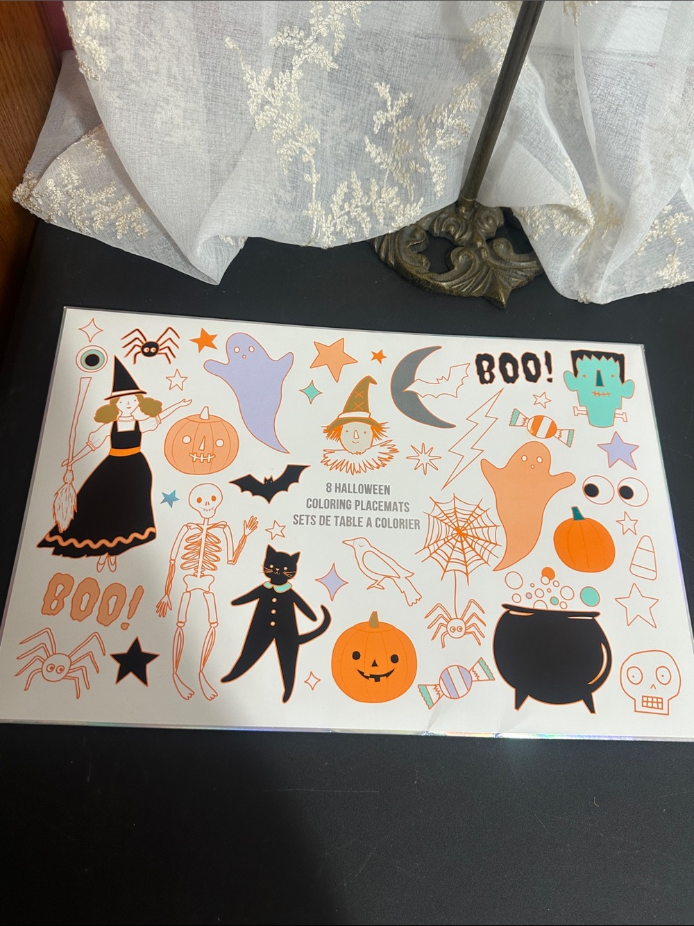Meri Meri Halloween coloring placemats set of 8